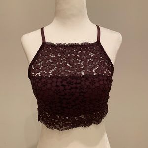 Aerie Plum Colored Bralette in Size Medium